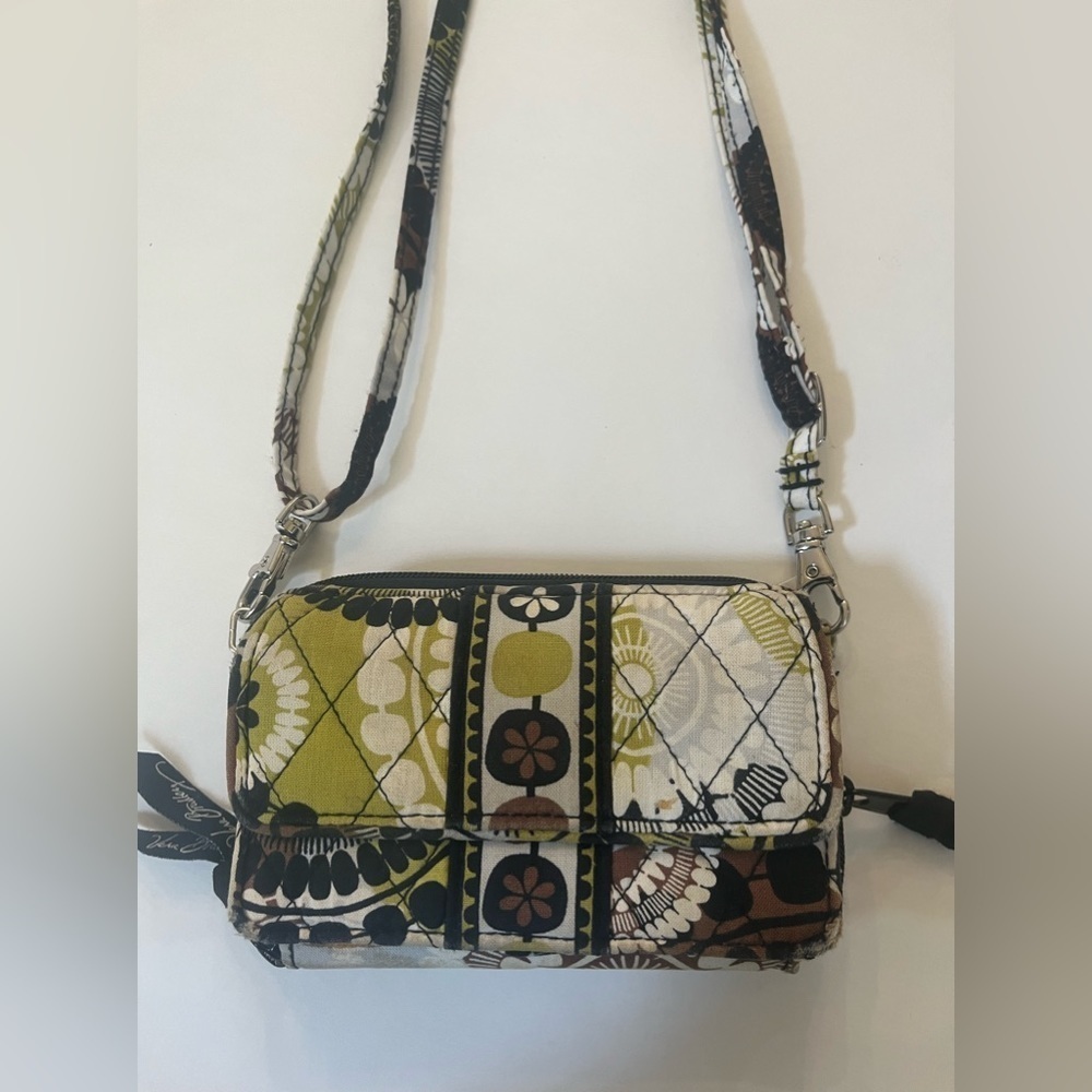 Vera Bradley all in one crossbody, cocoa moss, retired